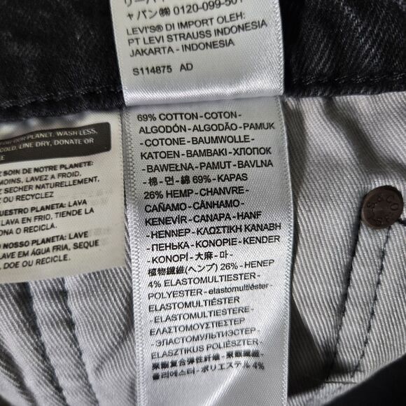 Levi’s Mens 29x32 Premium 511 Slim Fit Black Selvedge Cotton Hemp Jeans $128 - Picture 8 of 14